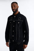 Iron Outlaw Denim Trucker Jacket - Black