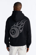 Eightball Rhinestones Oversized Hoodie - Black