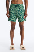 Paisley Elevated Printed Swim Trunk 7″ - Green