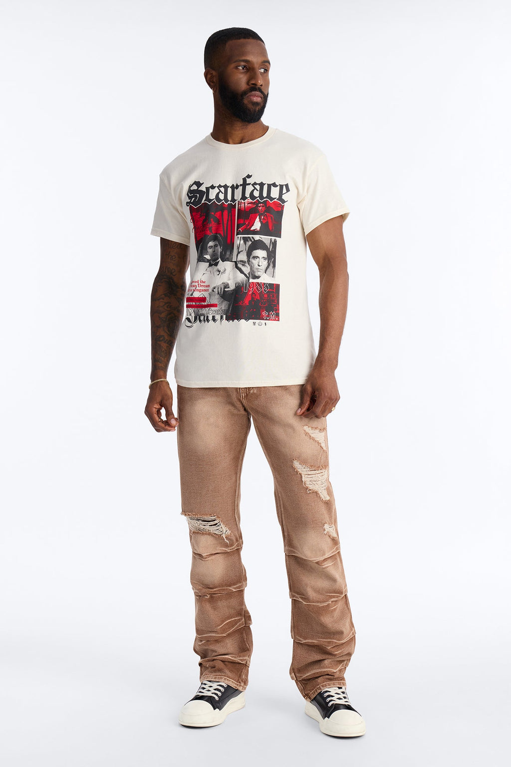 Straight Down The Street Ripped Jeans - Dark Brown