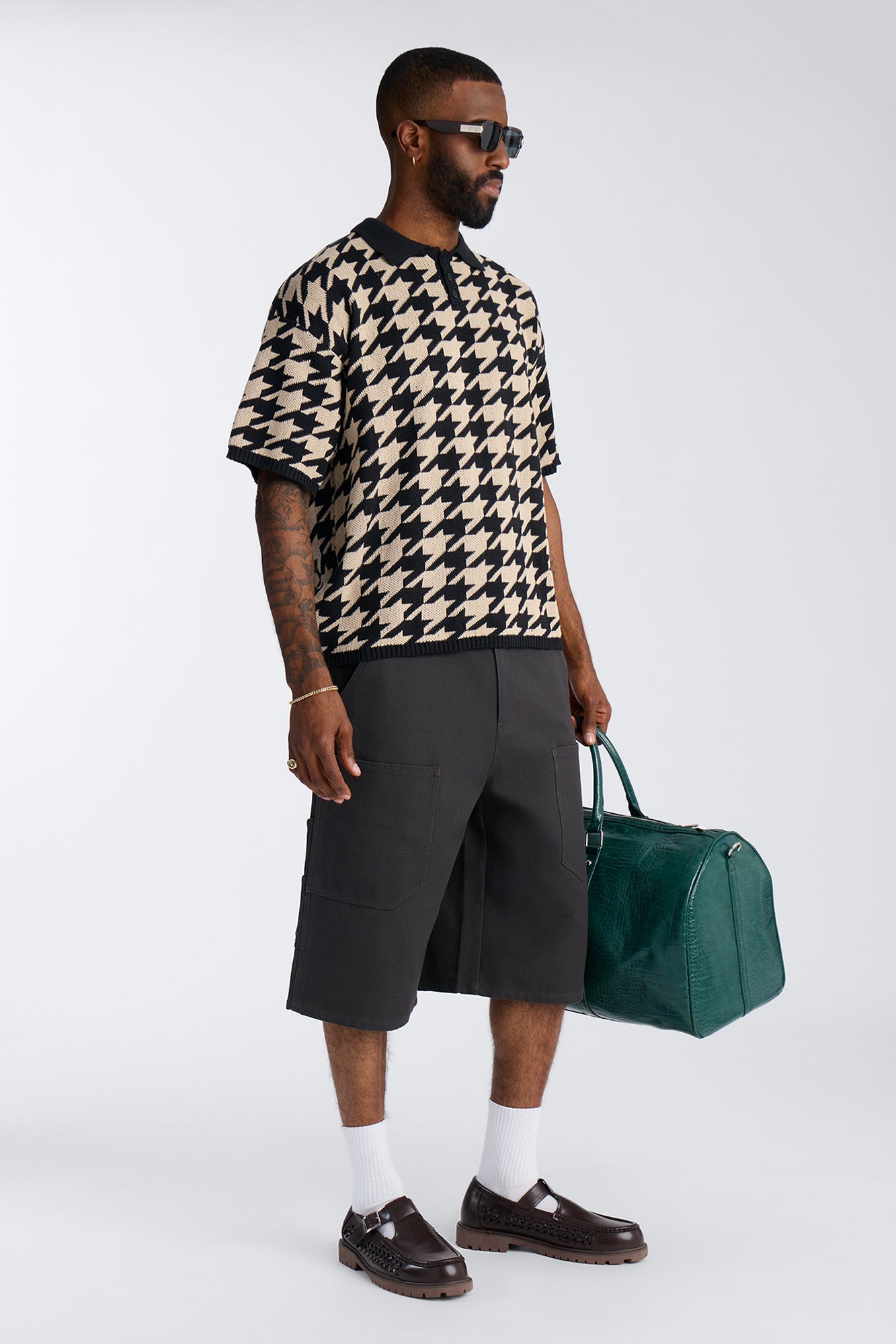 Baggy Forward Multipocket Workwear Short - Grey