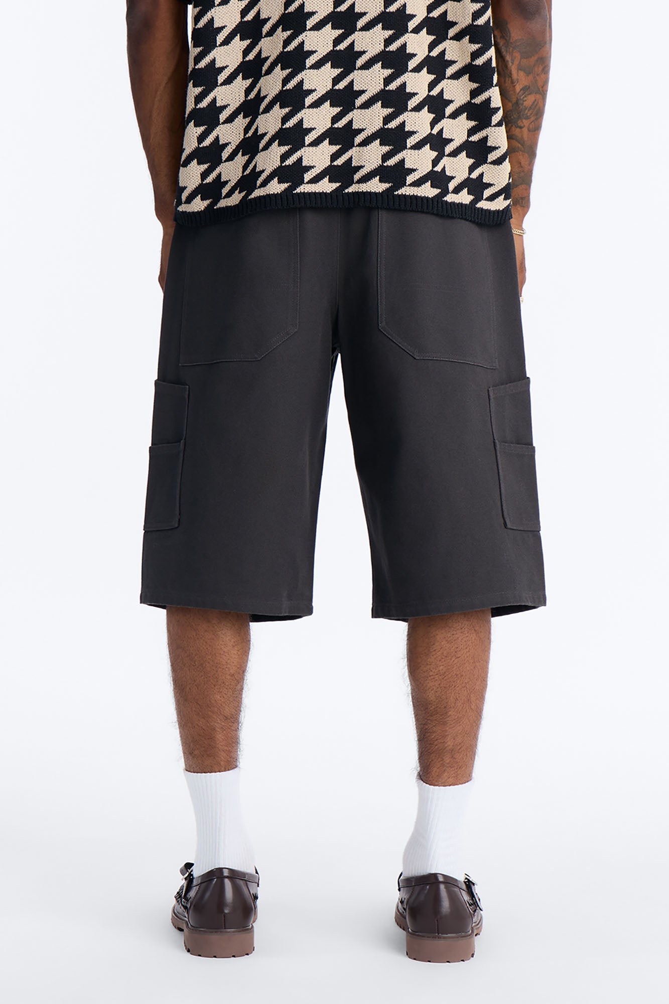 Baggy Forward Multipocket Workwear Short - Grey