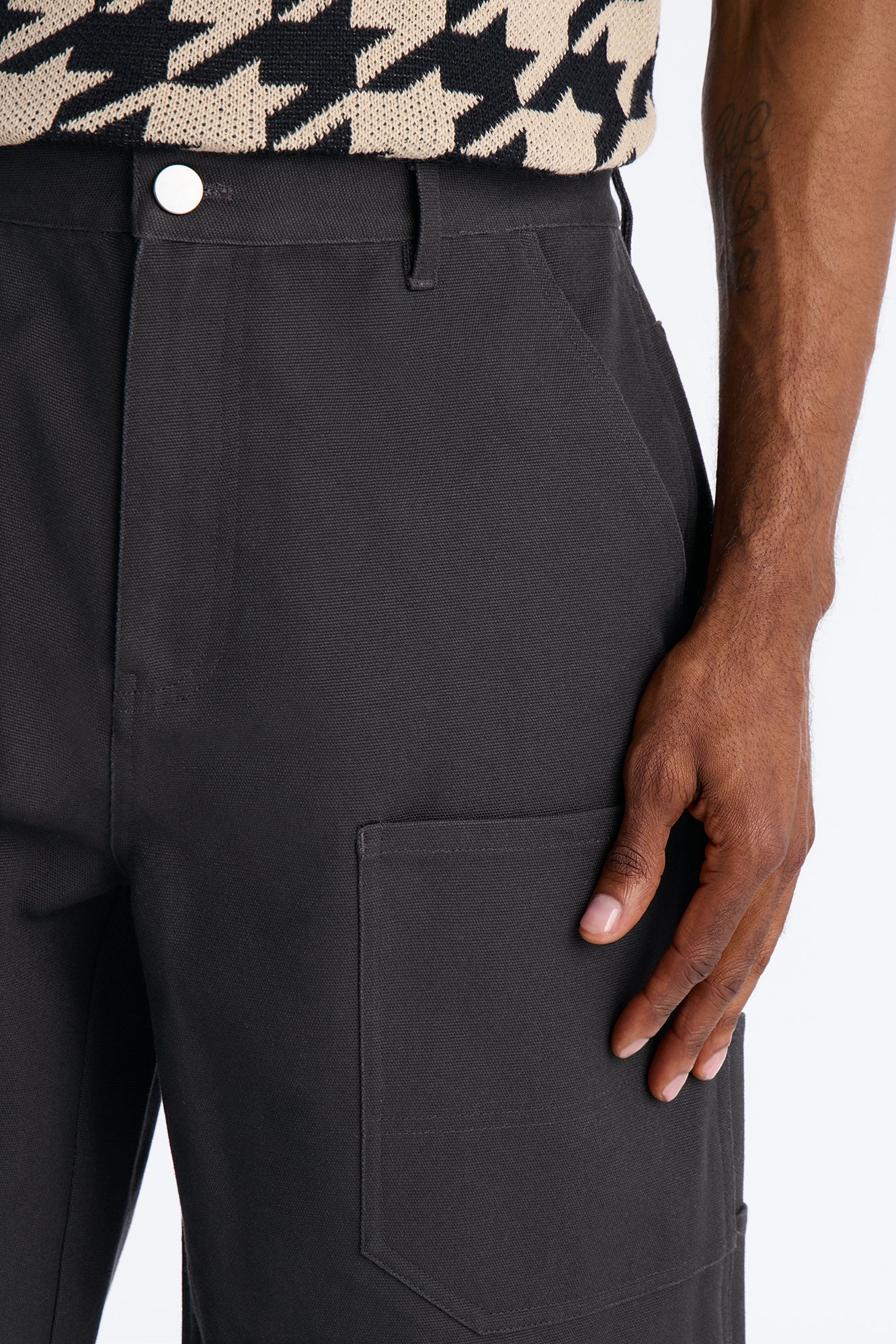 Baggy Forward Multipocket Workwear Short - Grey