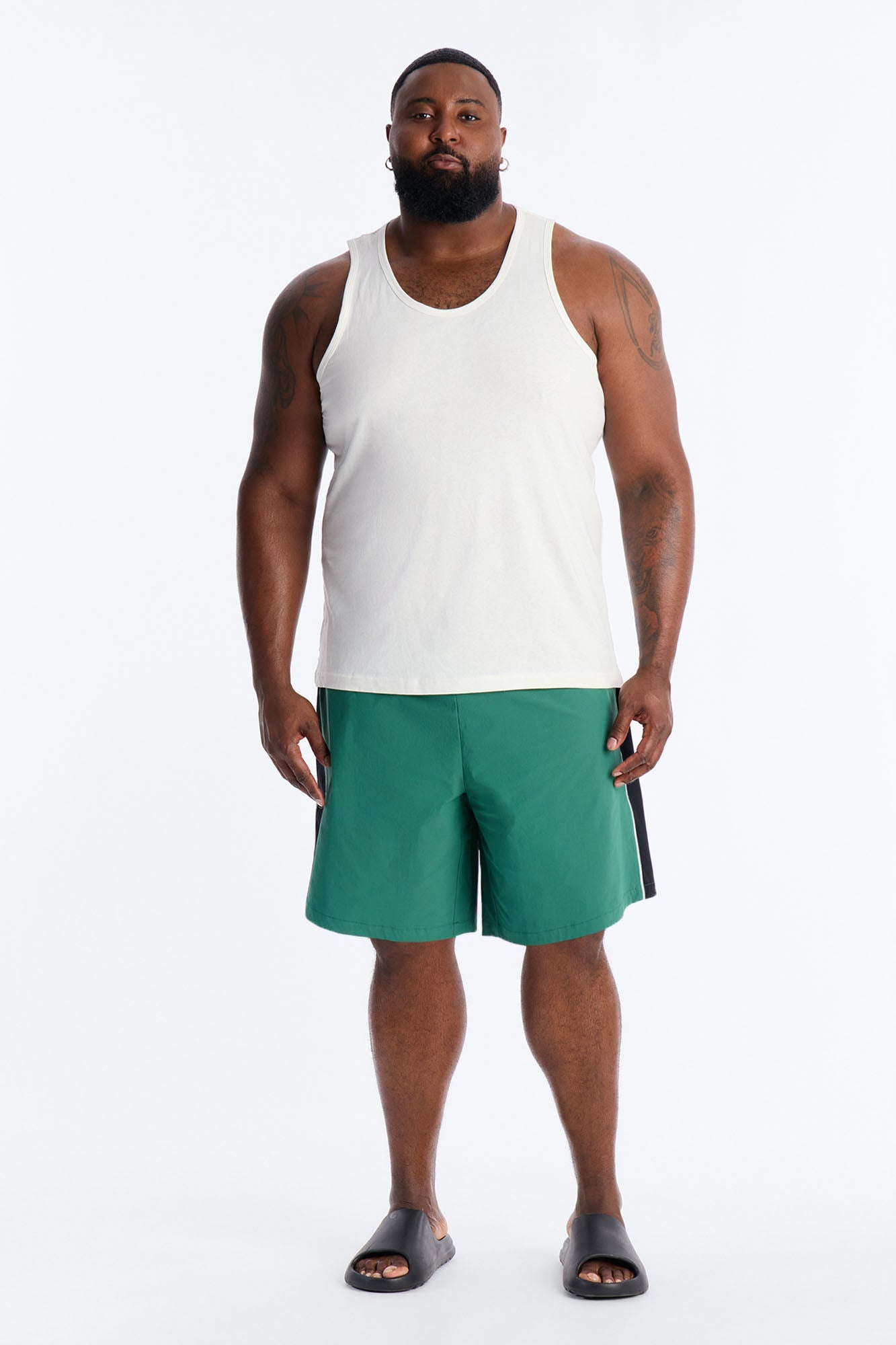 Everyday Stretch Paneled Boardshorts 9″ - Green