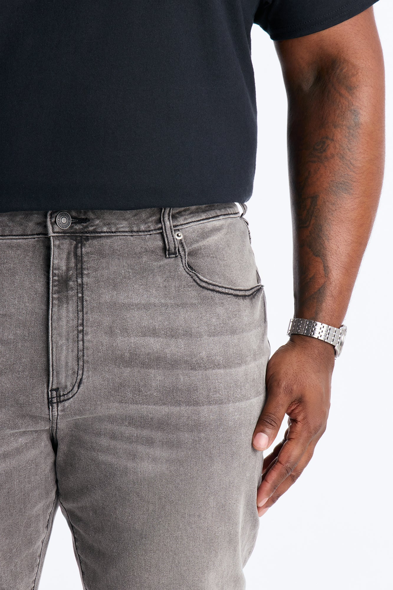 Stacked Skinny Flare Ashland Jean - Black Wash