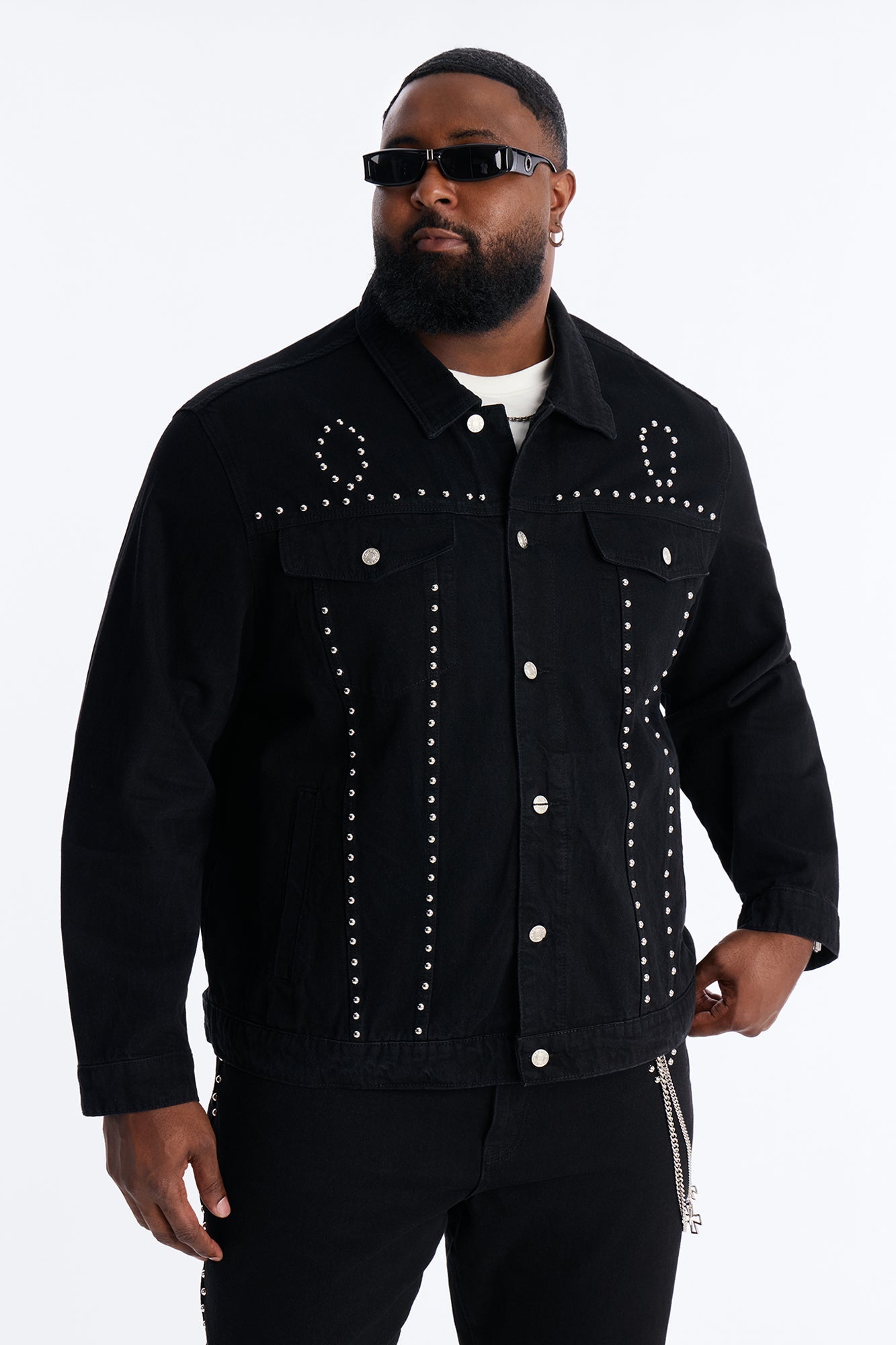 Iron Outlaw Denim Trucker Jacket - Black