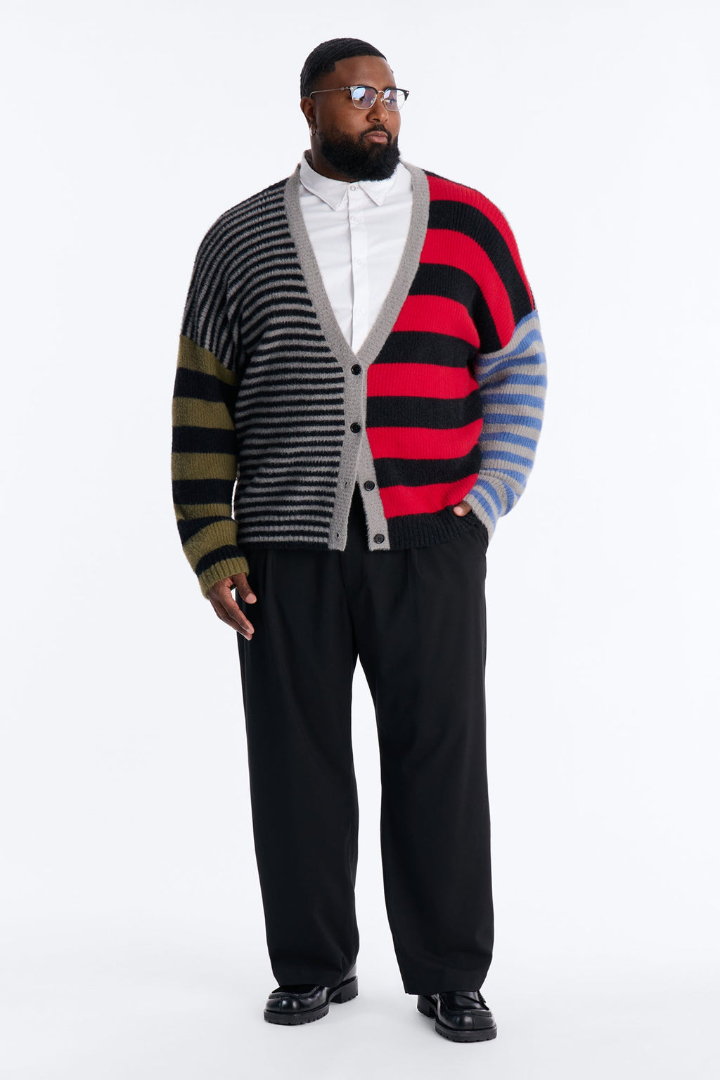 Wild Thing Stripe Knit Cardigan Sweater - Multi Color
