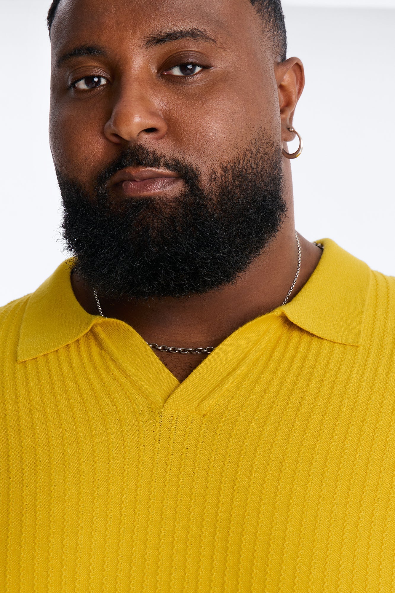 Coastal Knit Short Sleeve Shirt - Mustard