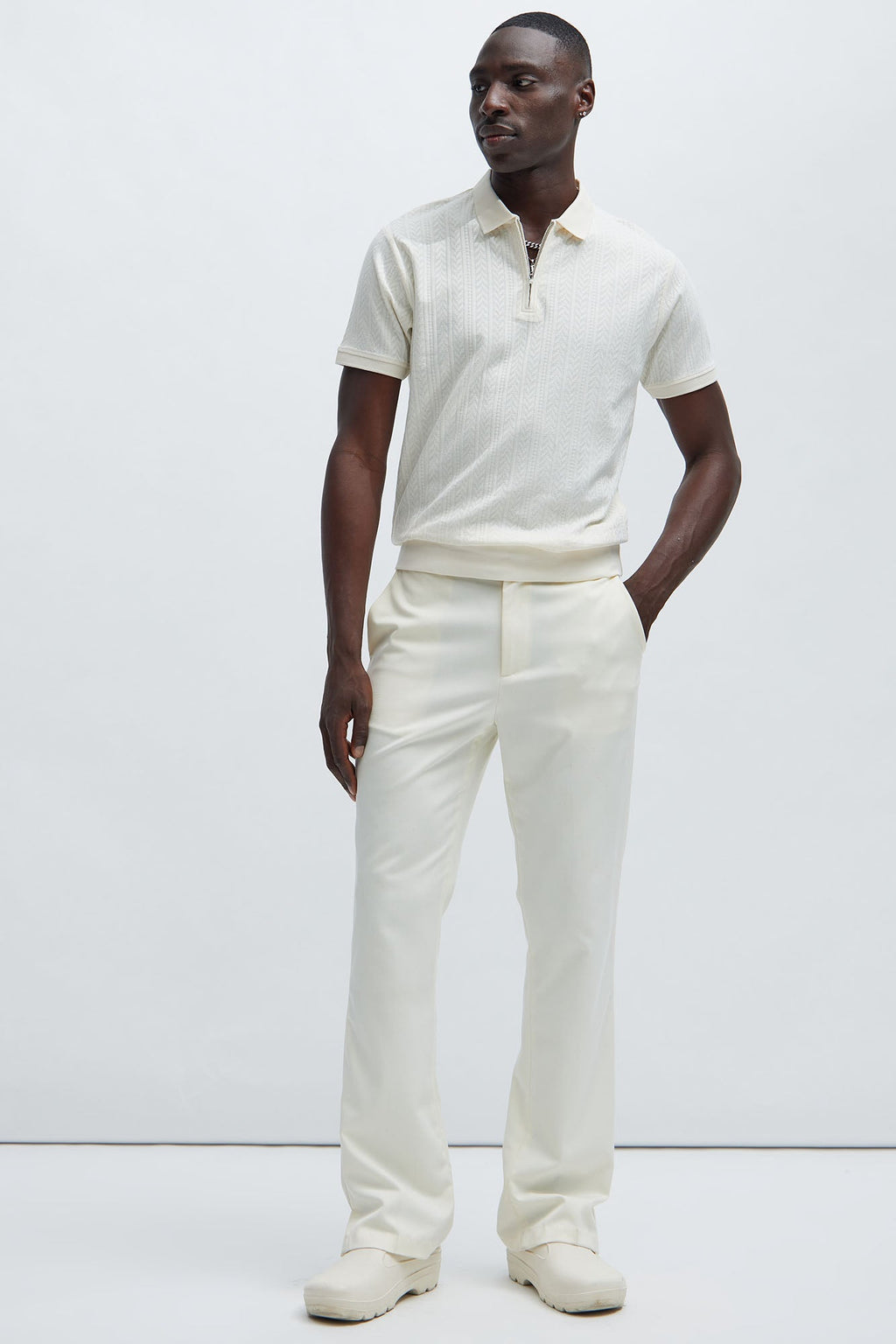 Money Matters Short Sleeve Polo - Off White
