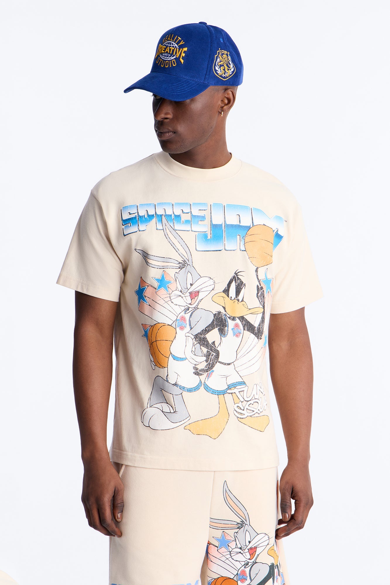 Bugs And Duffy Jam Premium Short Sleeve Shirt - Natural