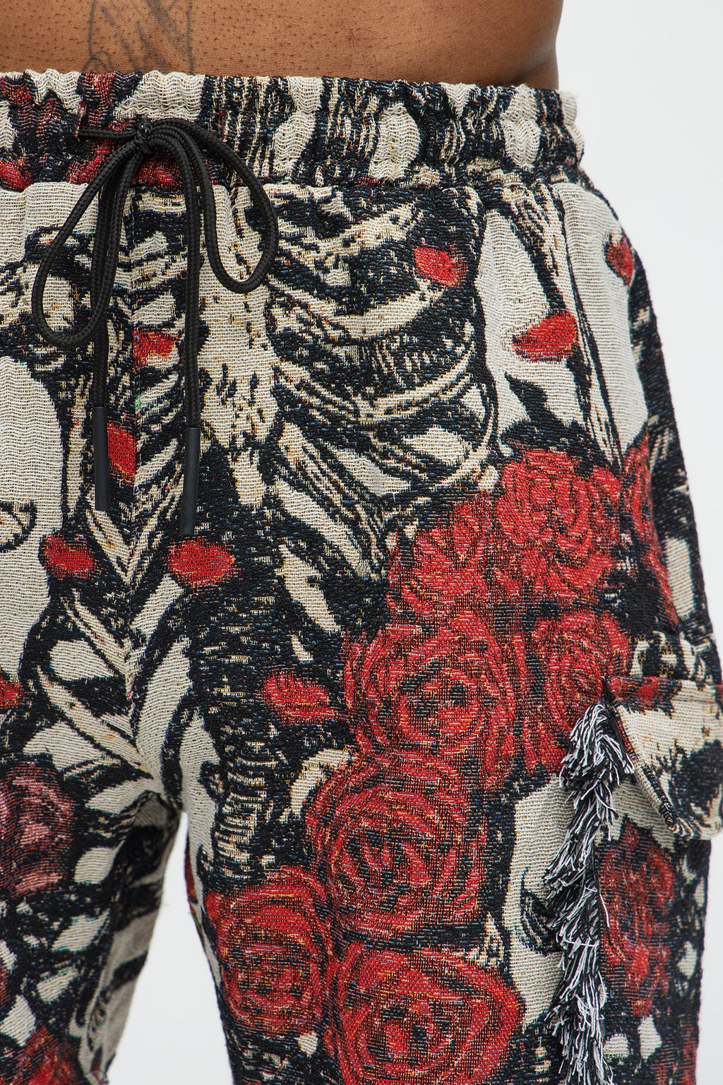 Petals Tapestry Shorts - Red/combo