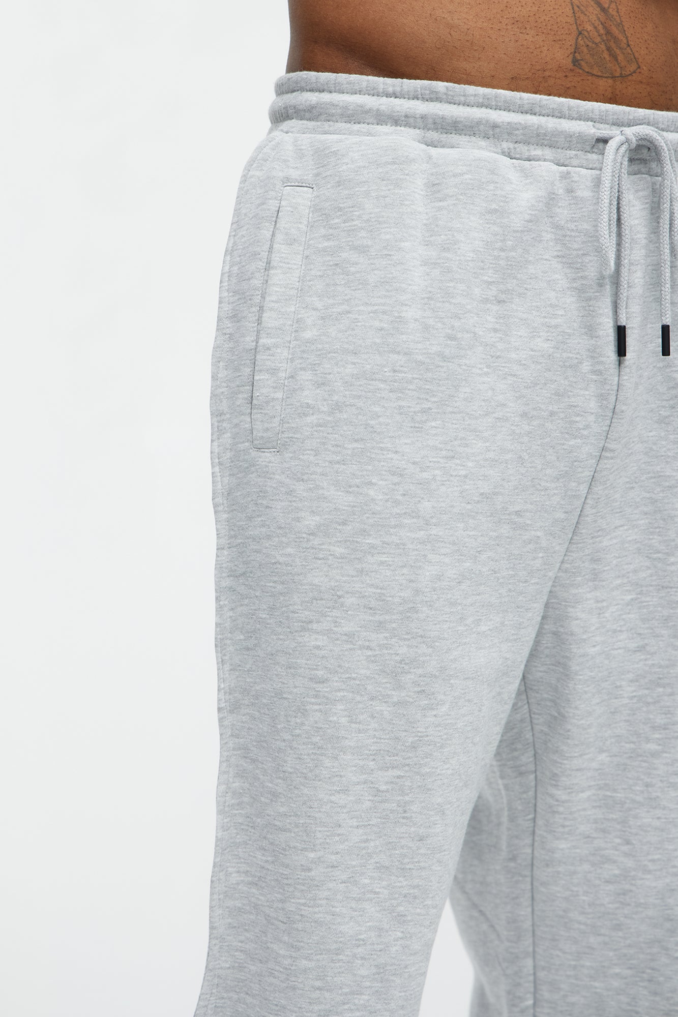 Tyson Wavy Straight Sweatpants - Heather Grey