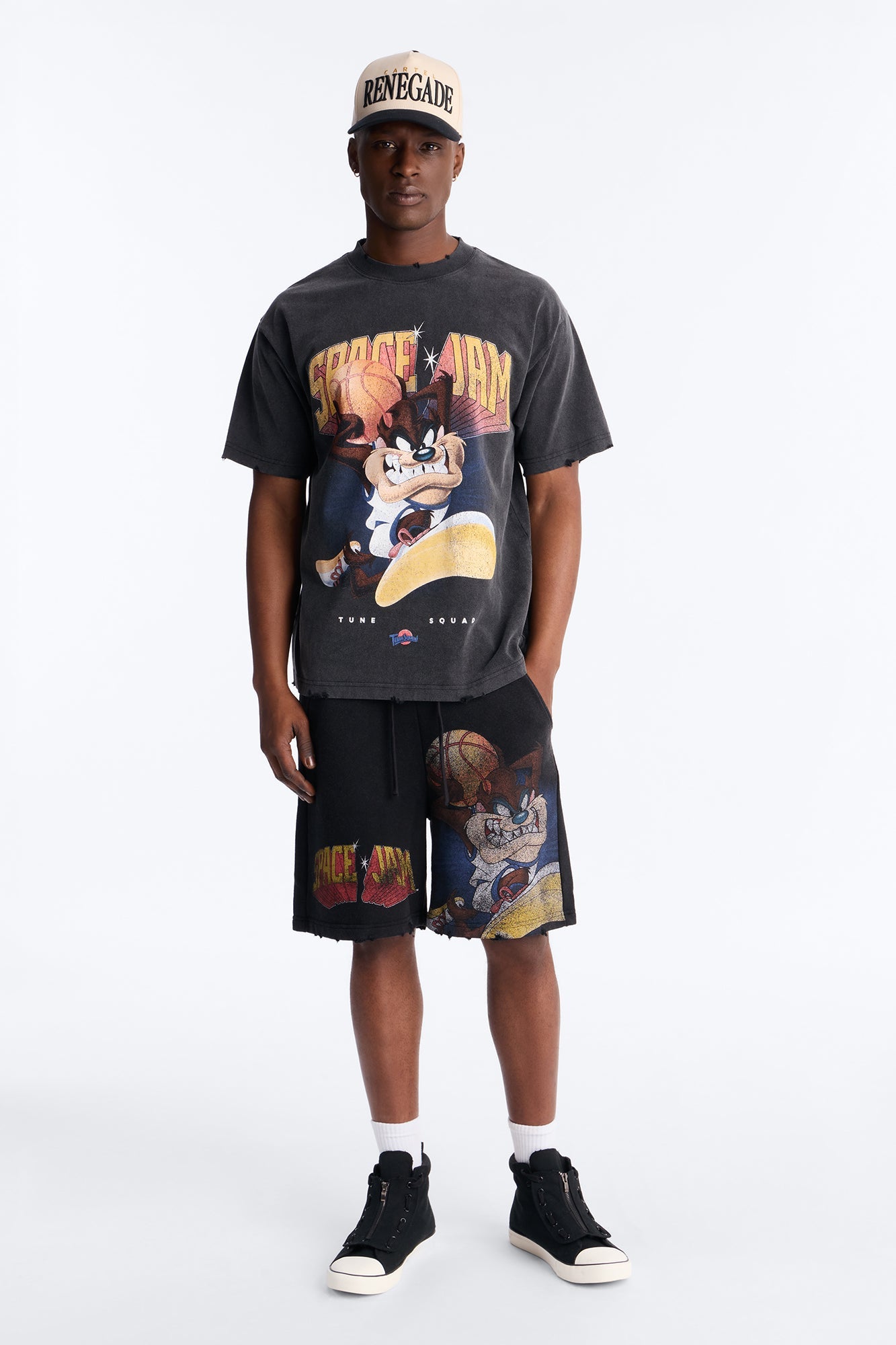Space Jam Tune Squad Distressed Premium Short Sleeve Shirt - Black