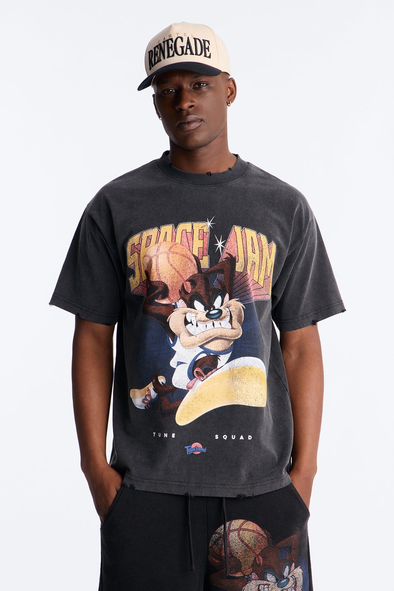 Space Jam Tune Squad Distressed Premium Short Sleeve Shirt - Black