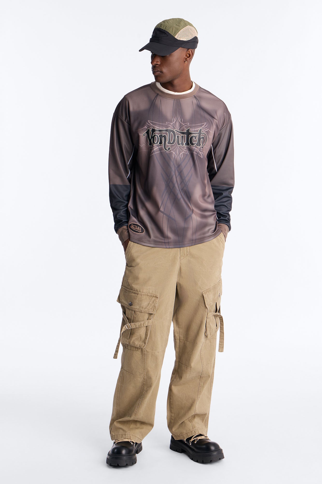 Von Dutch Ember Fade Jersey - Brown