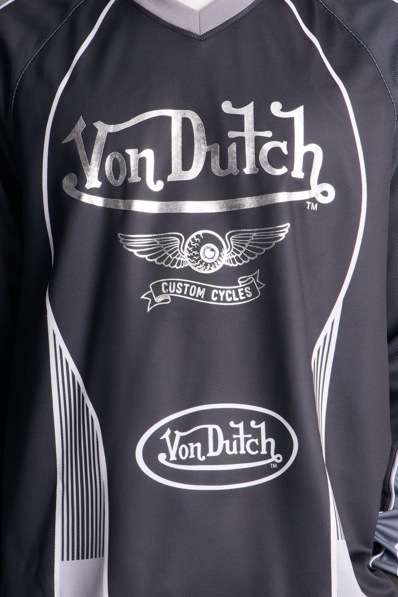 Von Dutch Chrome Flame Jersey - Black