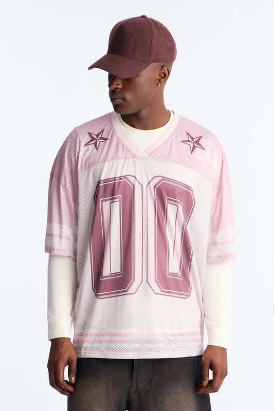 Burning Star Short Sleeve Jersey - Pink