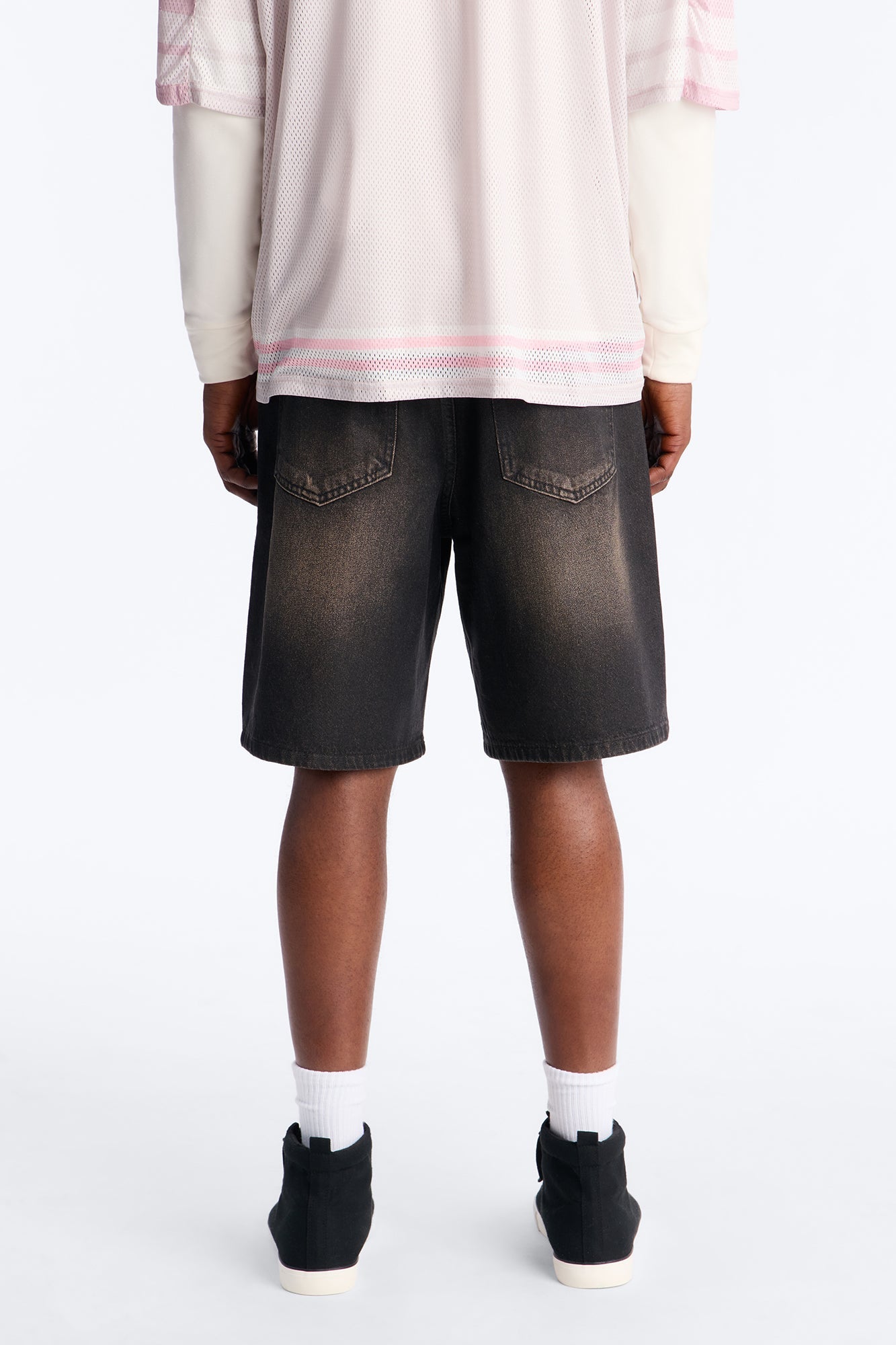 Relaxed Waxed Stealth Denim Short - Black Wash
