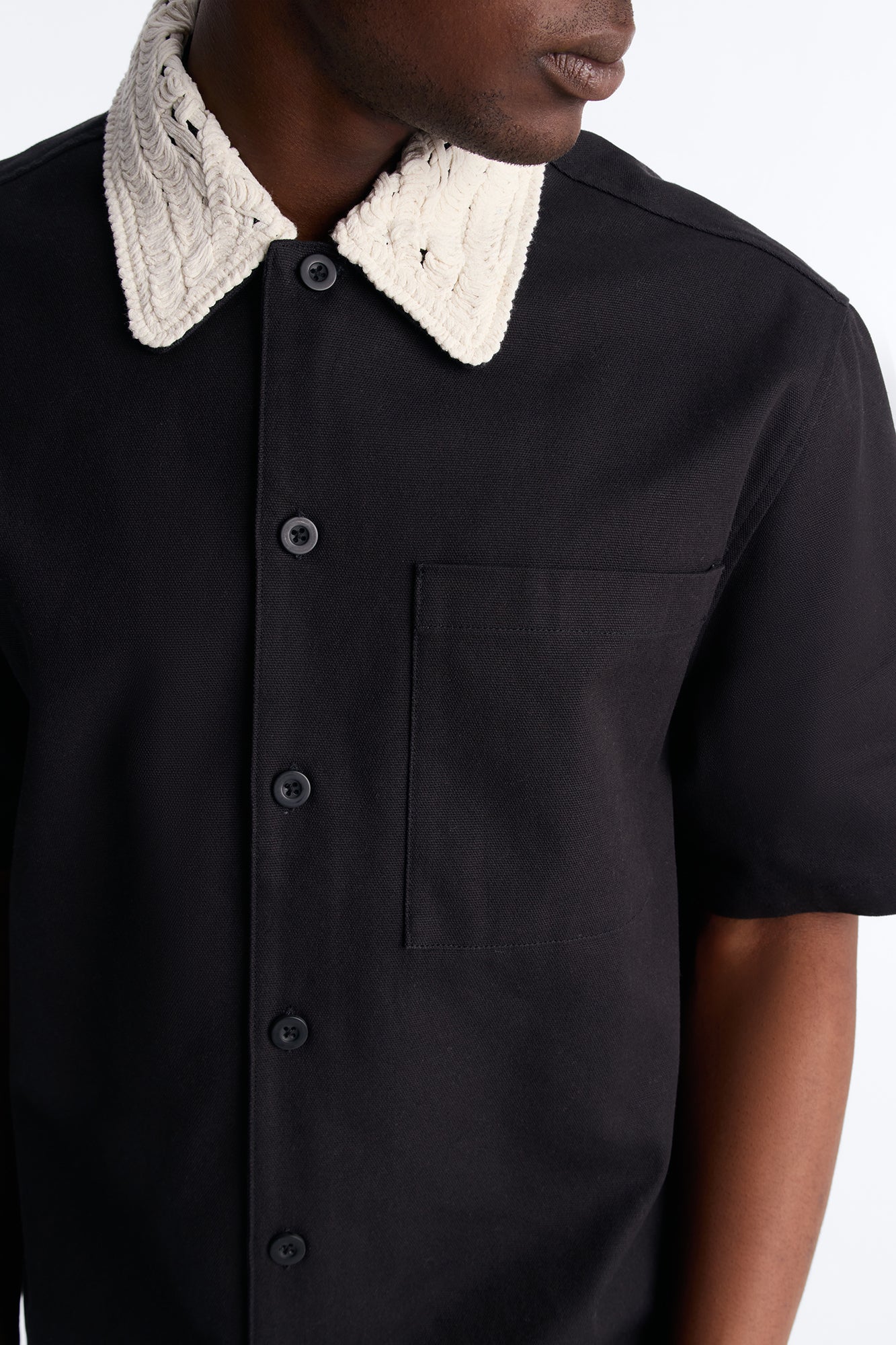 Relaxed Wild Desert Dreams Button Up Shirt - Black
