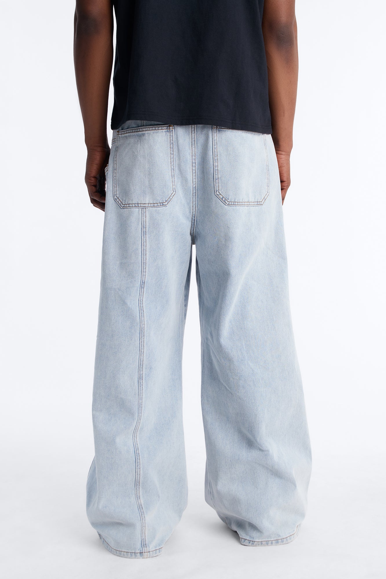 Baggy Crossover Come Again Jean - Light Wash