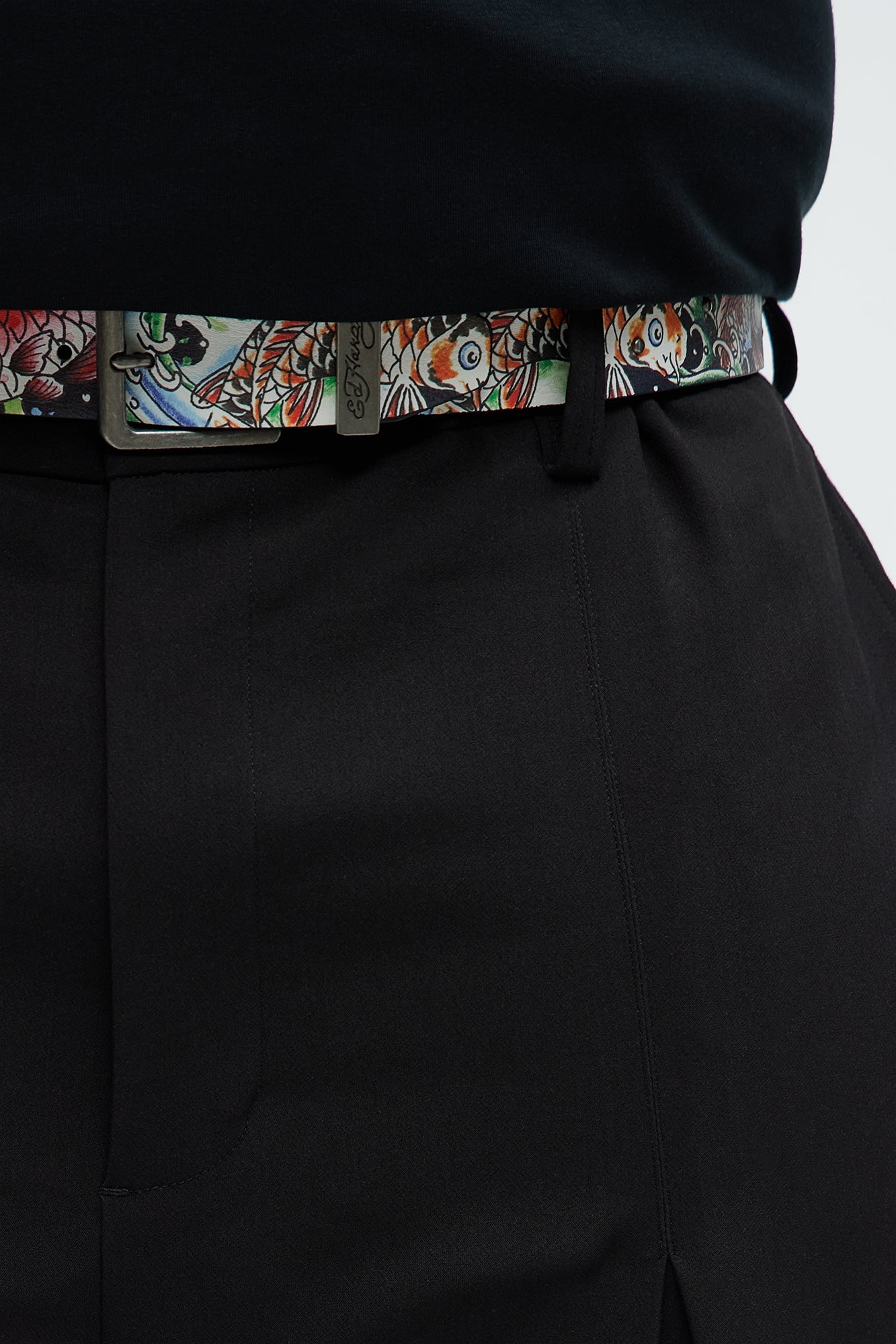 Ed Hardy Koi Graphic Belt - Multi Color