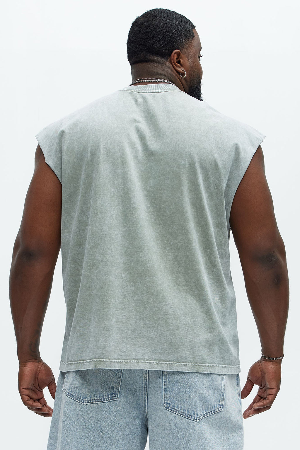 Relaxed Vintage Wash Heavyweight Muscle Tee - Sage
