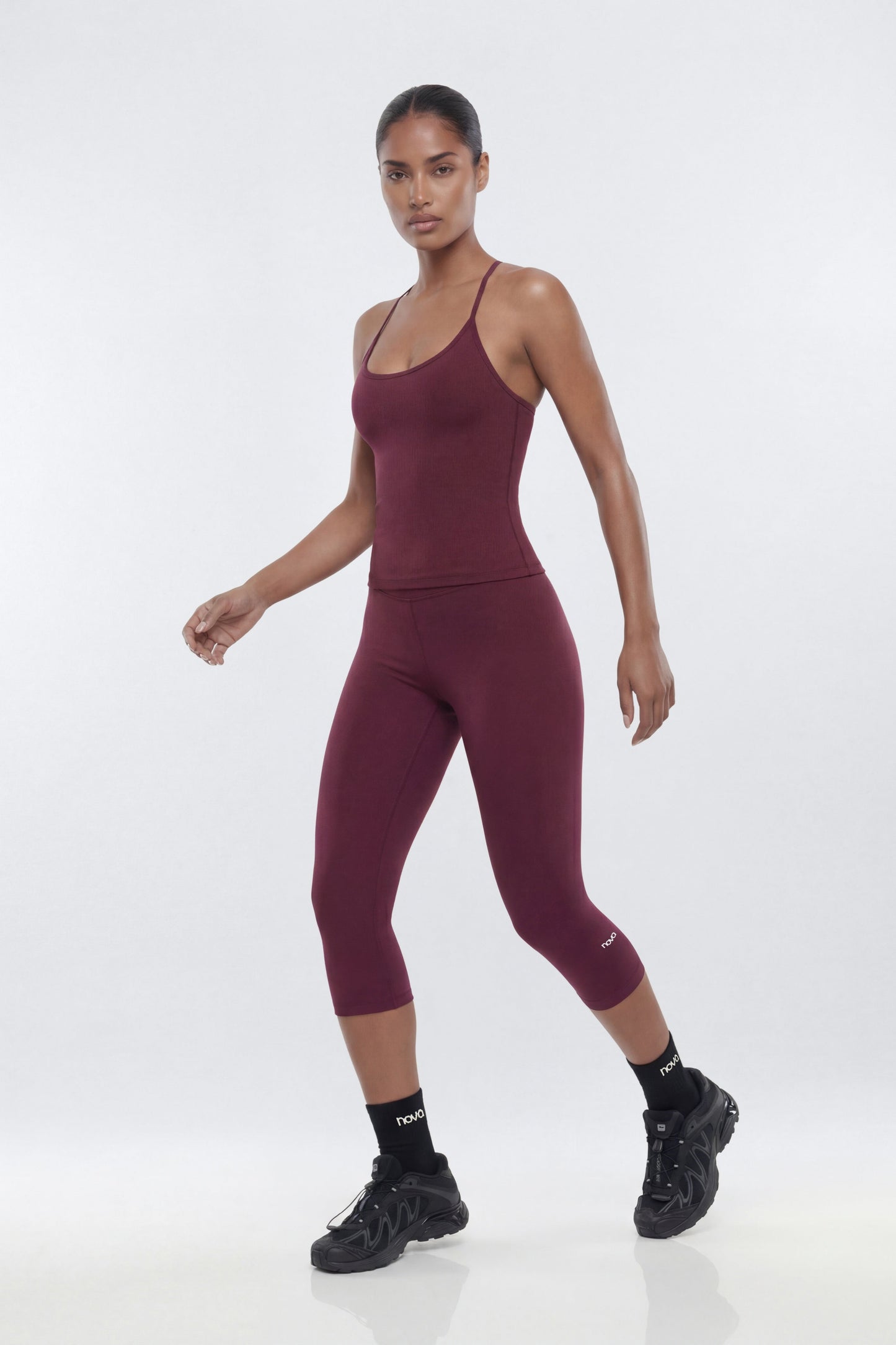 ButterSoft™ Adjustable Halter Tank - Merlot