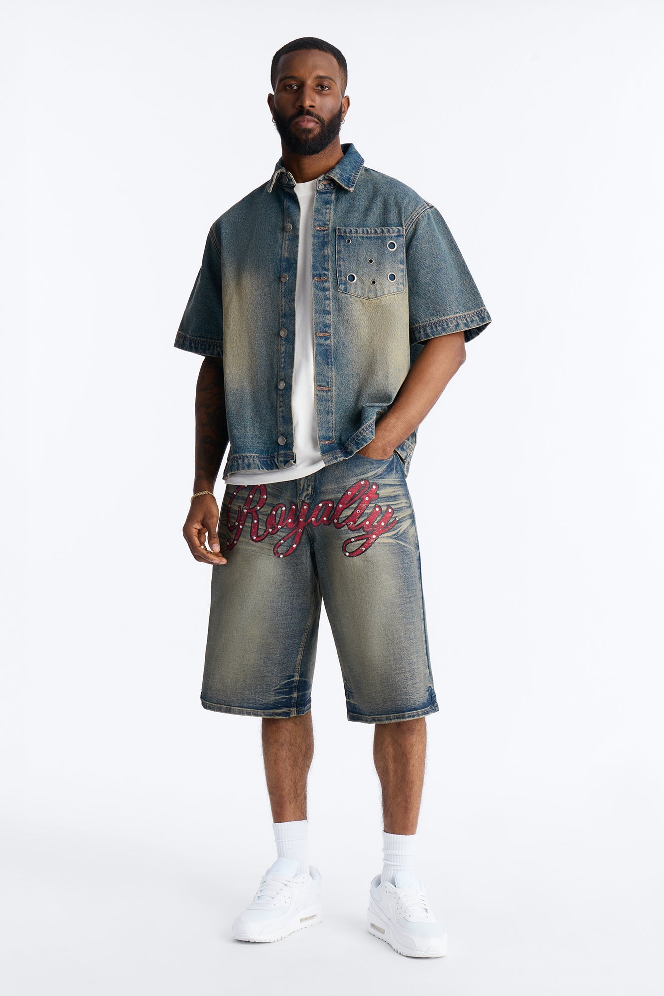 Baggy Vintage Royalty Denim Short - Vintage Wash