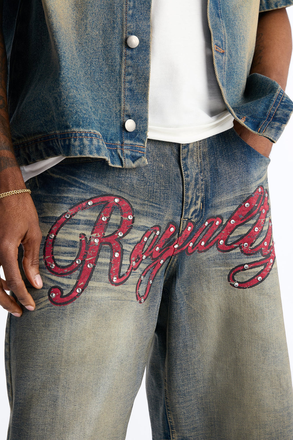 Baggy Vintage Royalty Denim Short - Vintage Wash