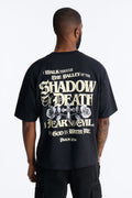 Psalm 23:4 I Walk Through The Valley Boxy Short Sleeve Tee - Black