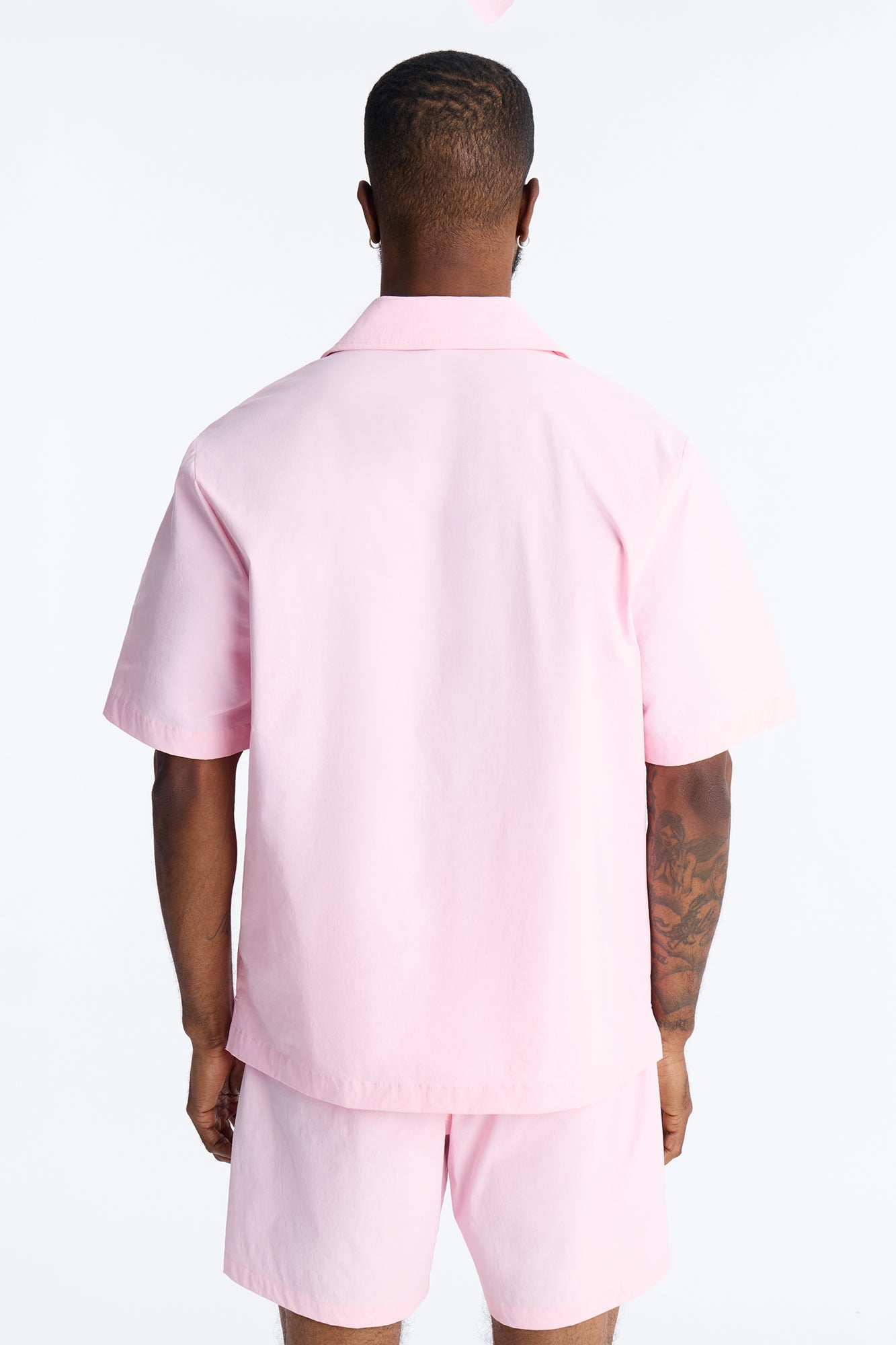 Montez Cuban Collar Button Up Shirt - Pink