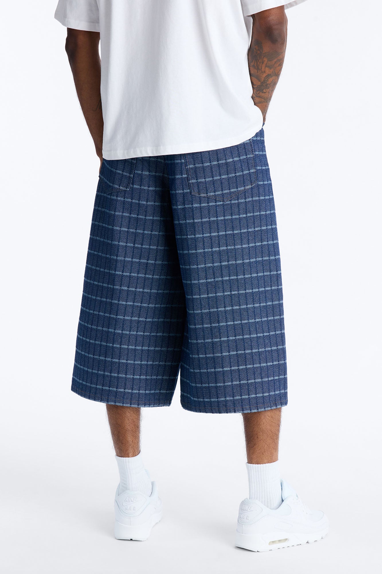 Super Baggy Gridlock Denim Short - Dark Wash