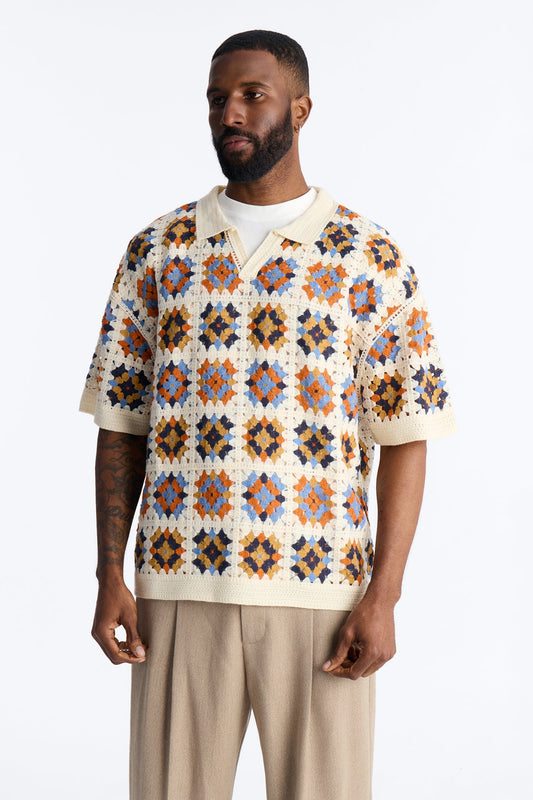Florian Short Sleeve Johnny Polo - Cream