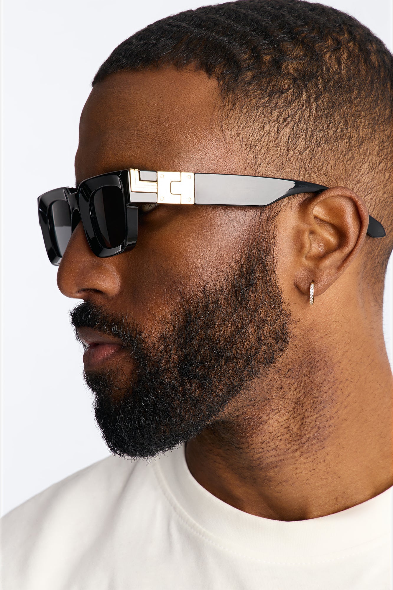 Upper Class Square Sunglasses - Black/Gold