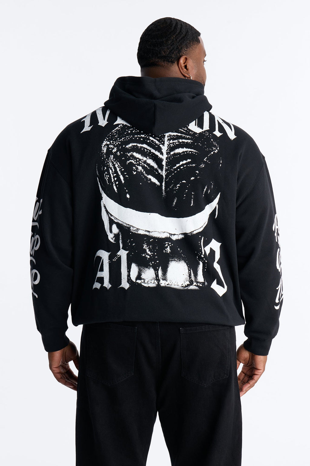 Allen Iverson MVP Embroidery Patch Oversized Hoodie - Black