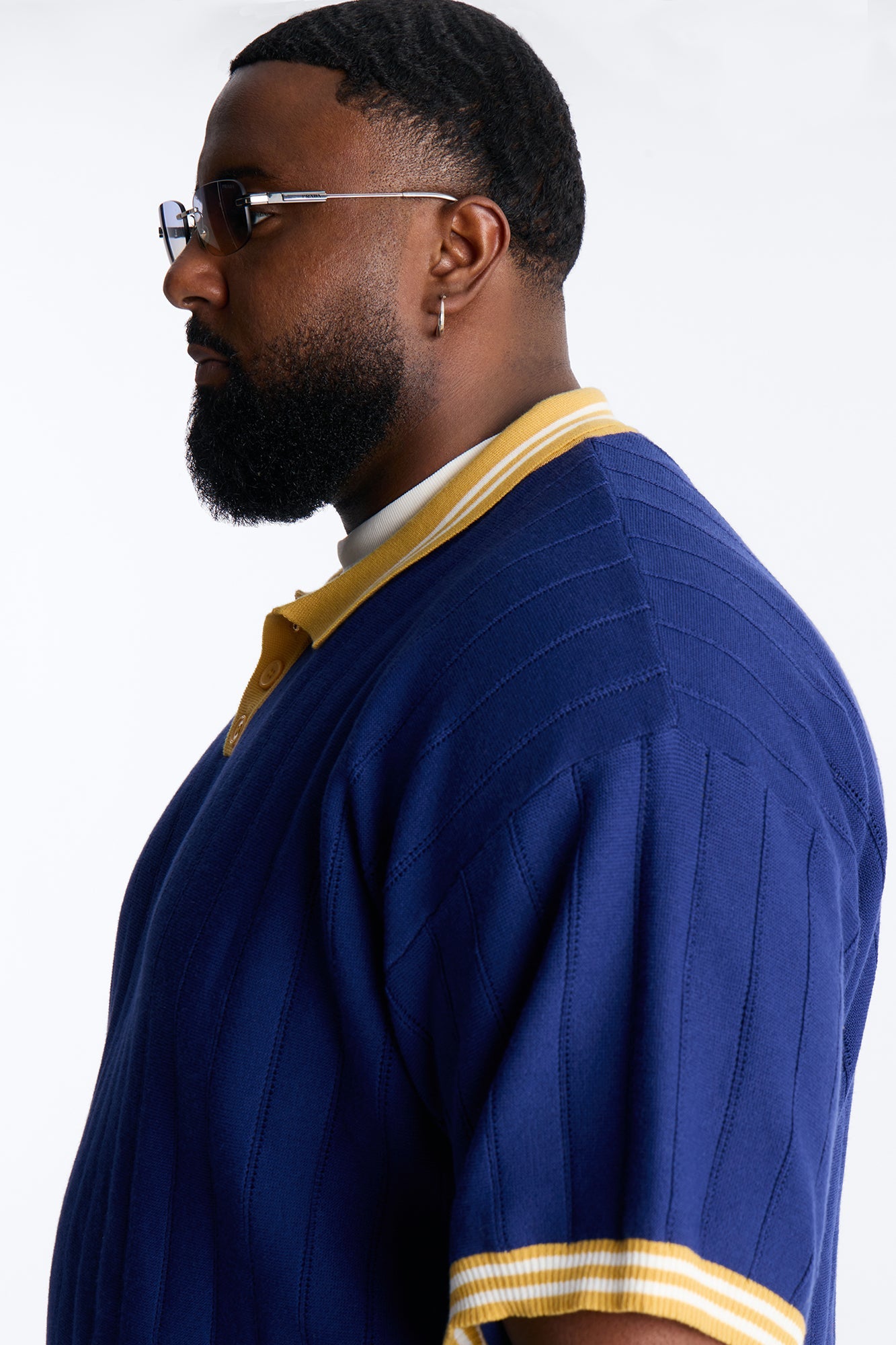 Singleton Short Sleeve Knit Polo - Navy