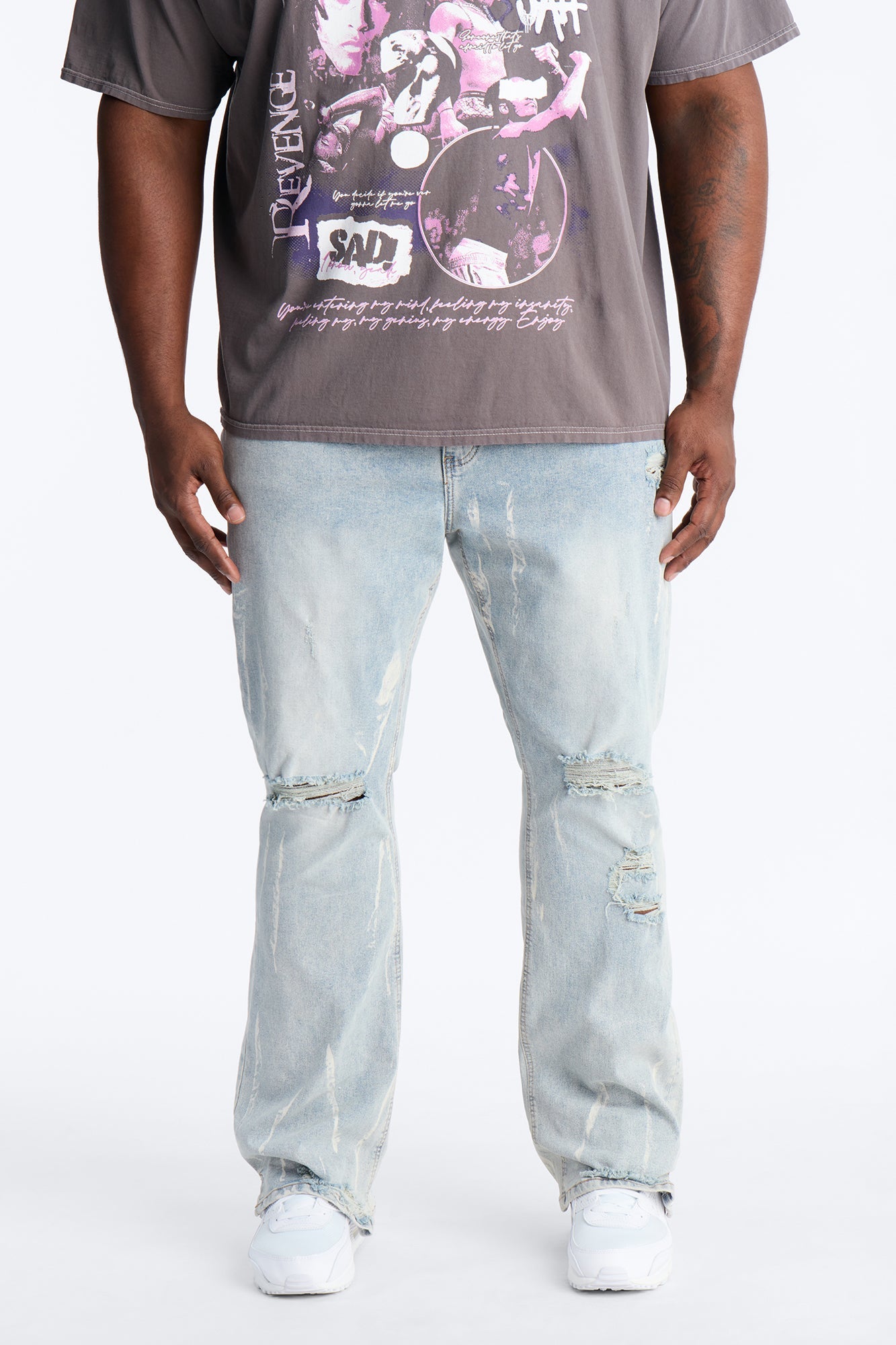 Everyday Street Stacked Skinny Flare Jean - Light Wash