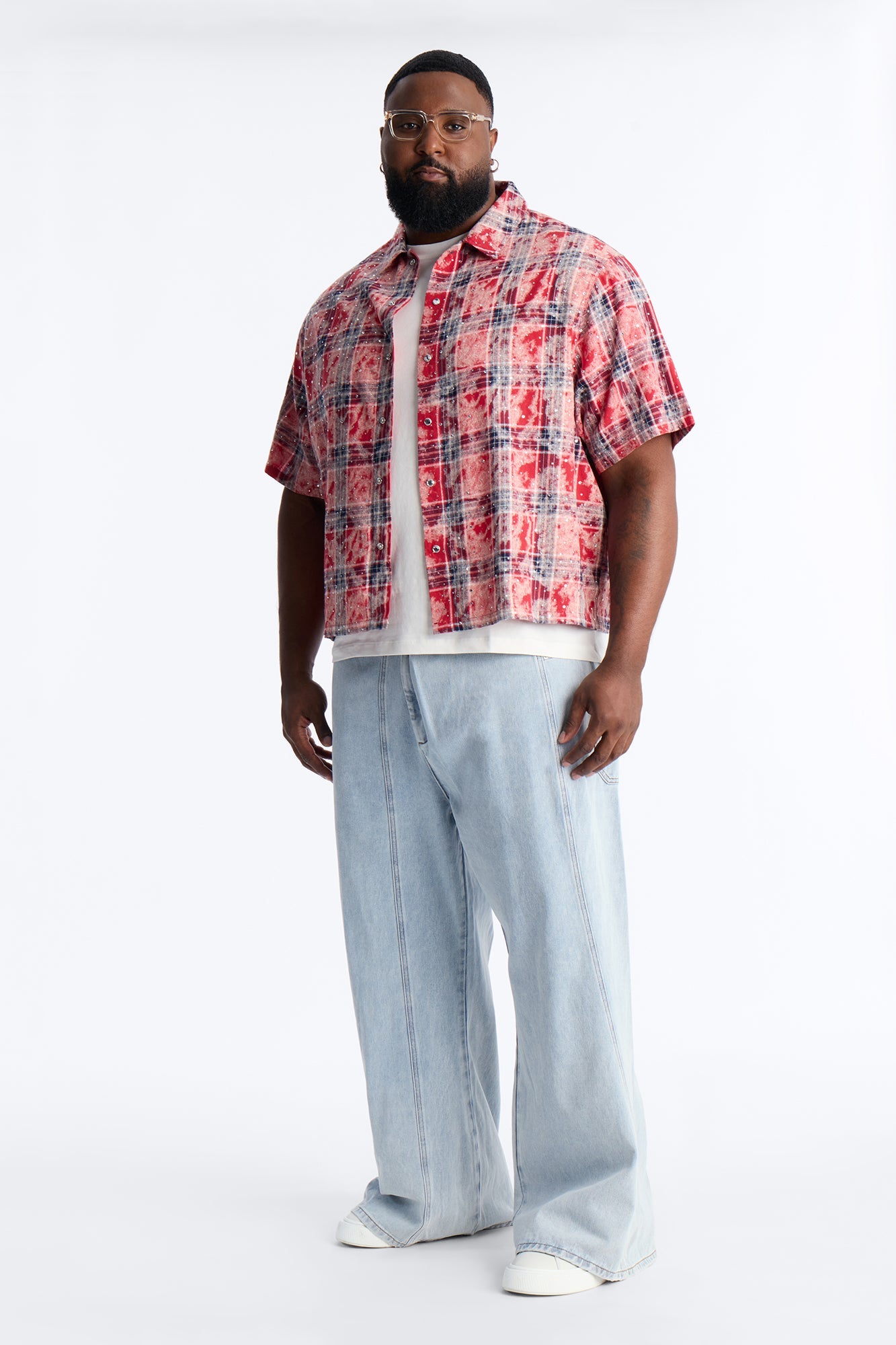 Baggy Crossover Come Again Jean - Light Wash