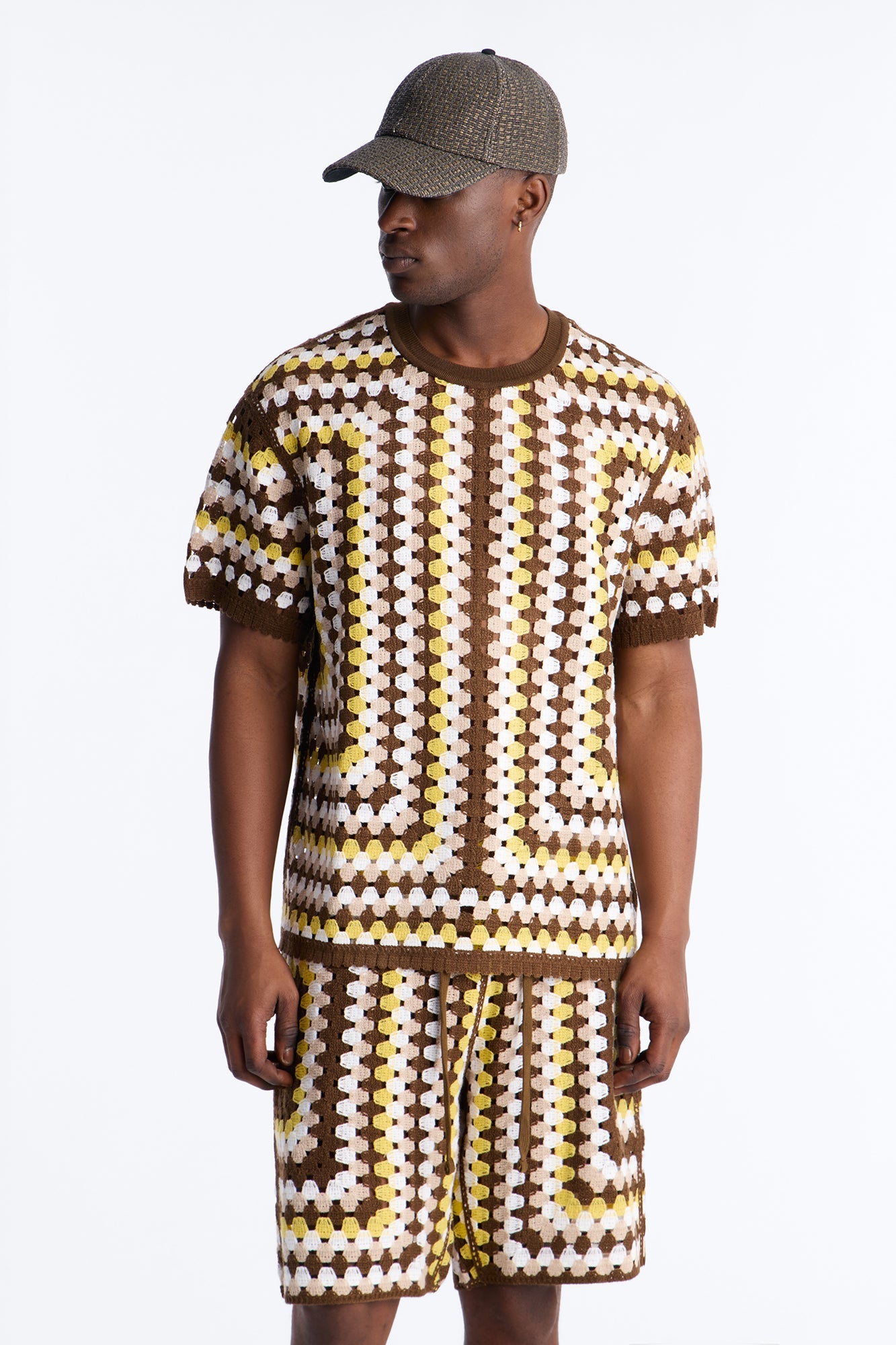 Relaxed Menorca Crochet Crew Neck - Multi Color