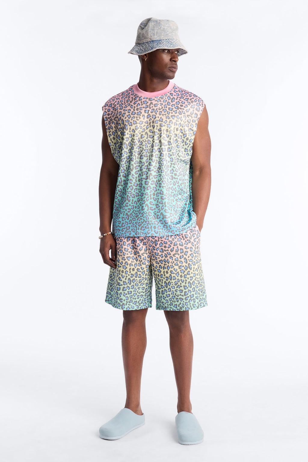 Electric Rave Leopard Relaxed Short - Multi Color