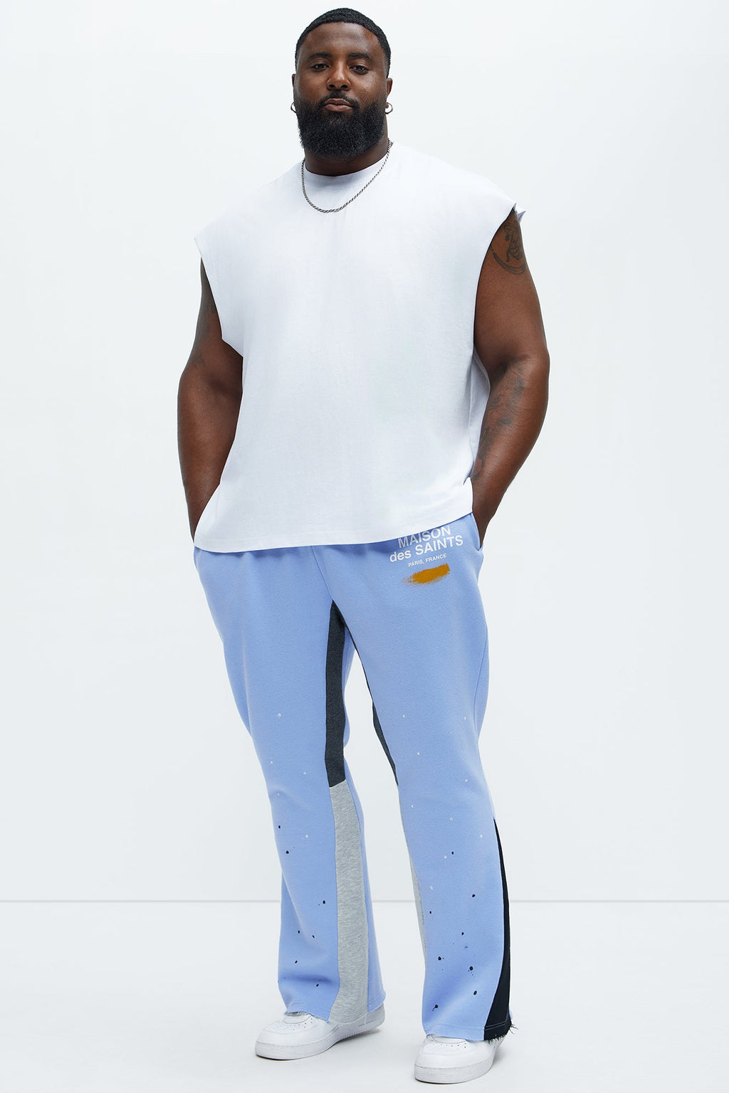 Tyson Maison Des Saints Skinny Flare Sweatpants - Violet