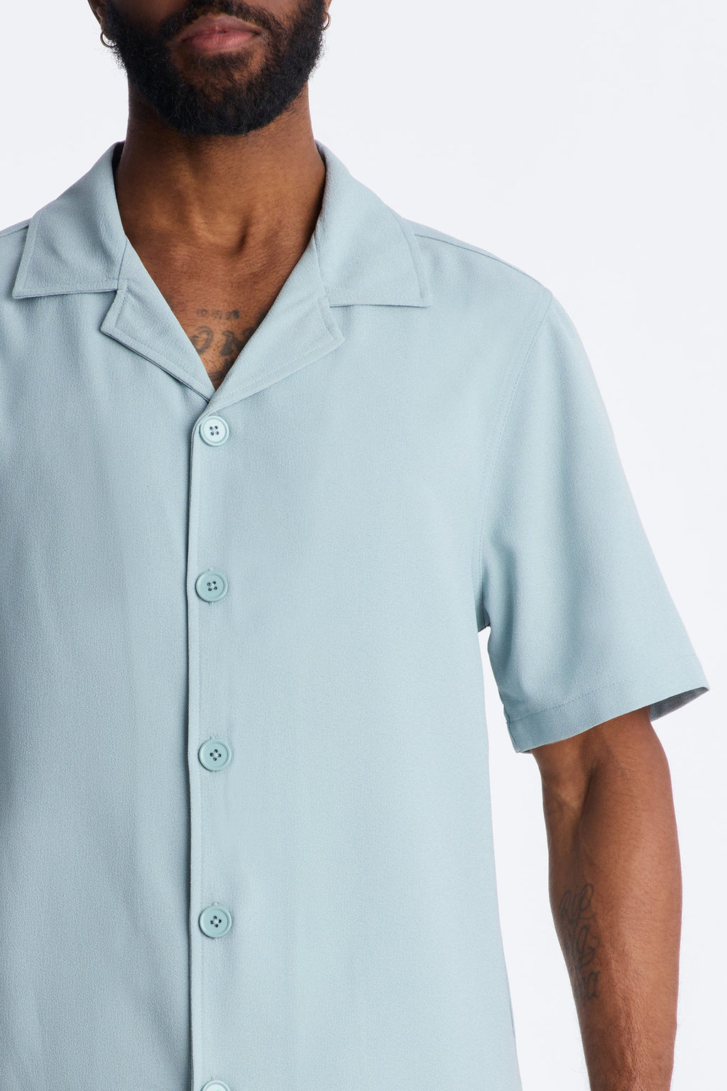 Golden Hour Short Sleeve Button Up - Slate Grey