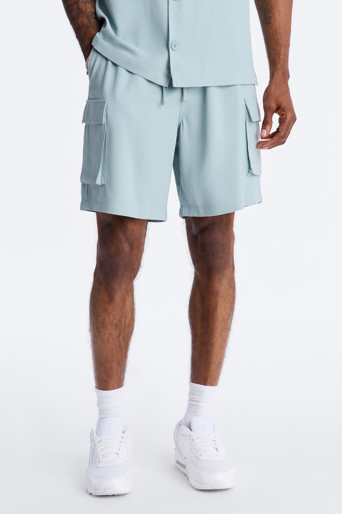 Golden Hour Relaxed Cargo Short - Slate Grey
