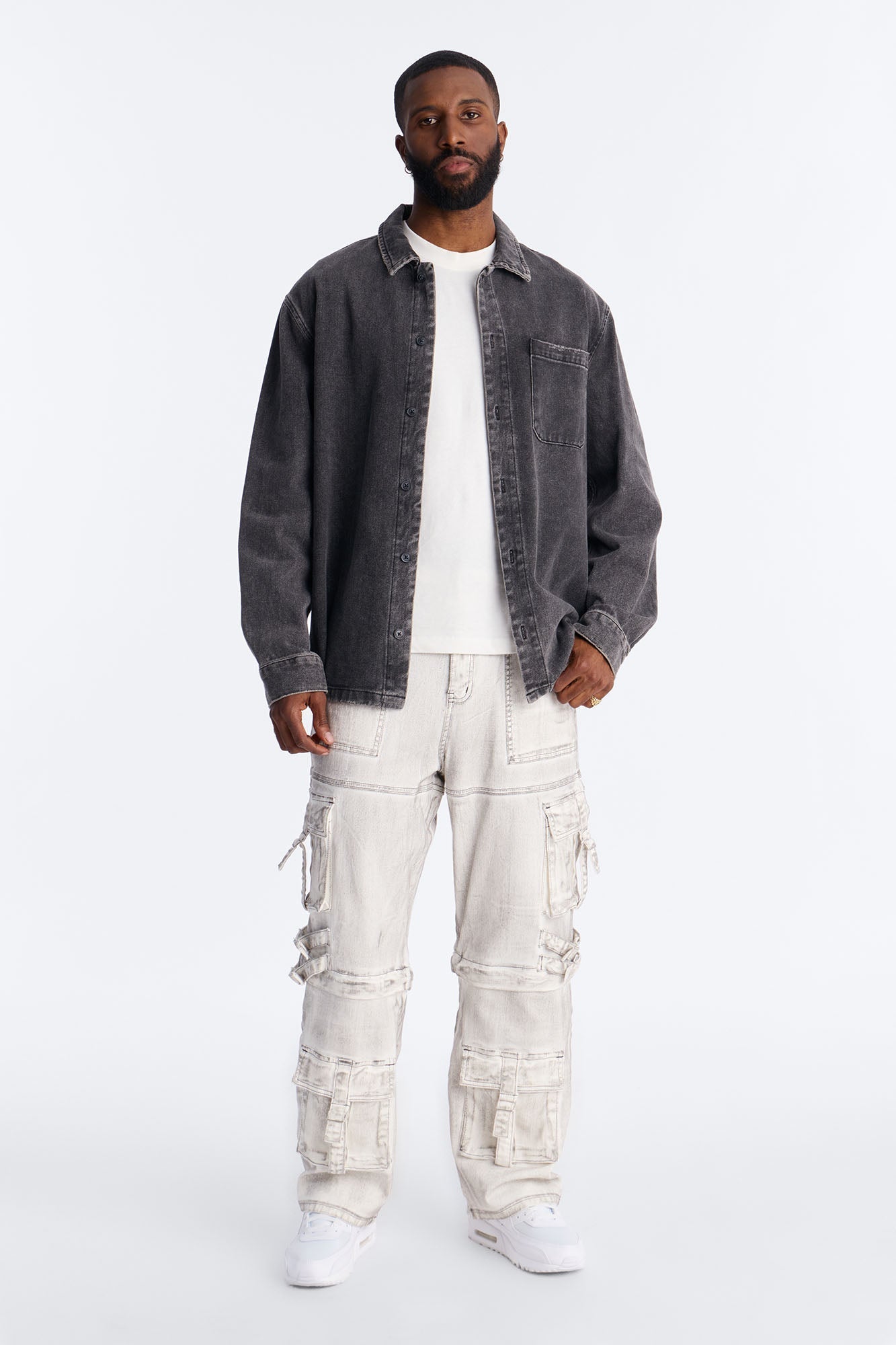 Morph City Switch Cargo Jean - Light Grey