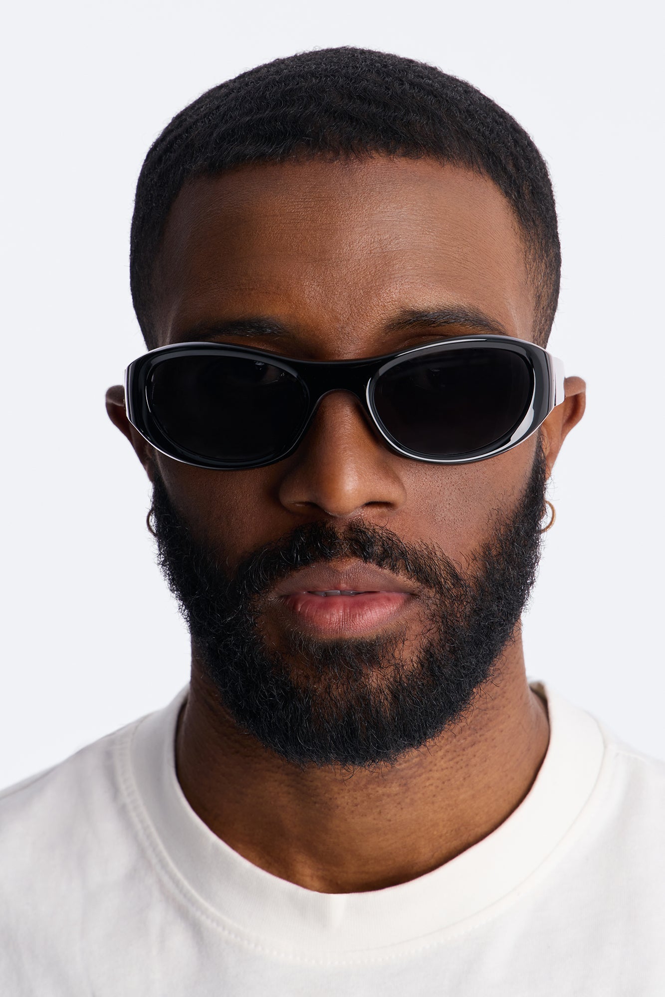Barcelona Oval Sunglasses - Black