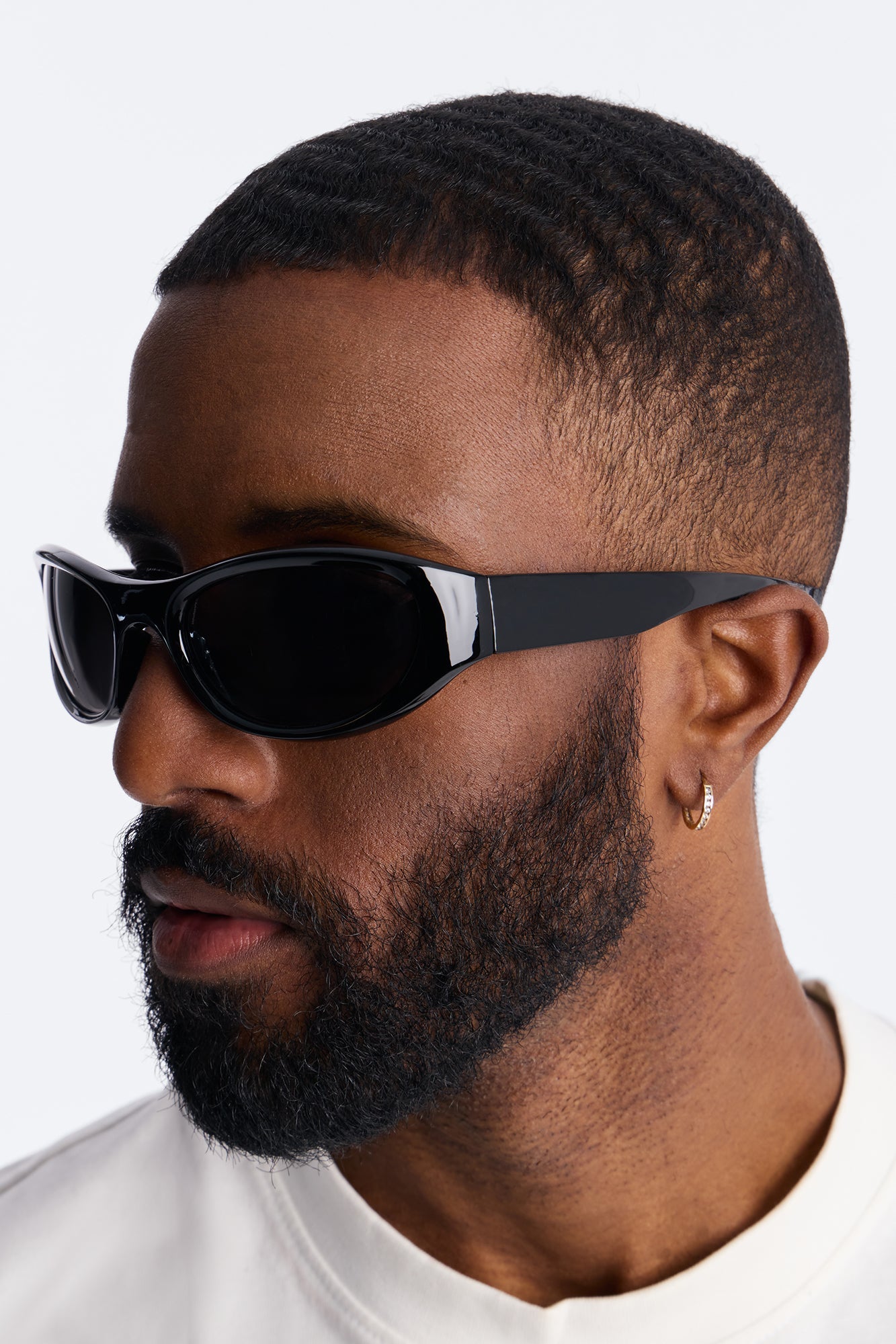 Barcelona Oval Sunglasses - Black
