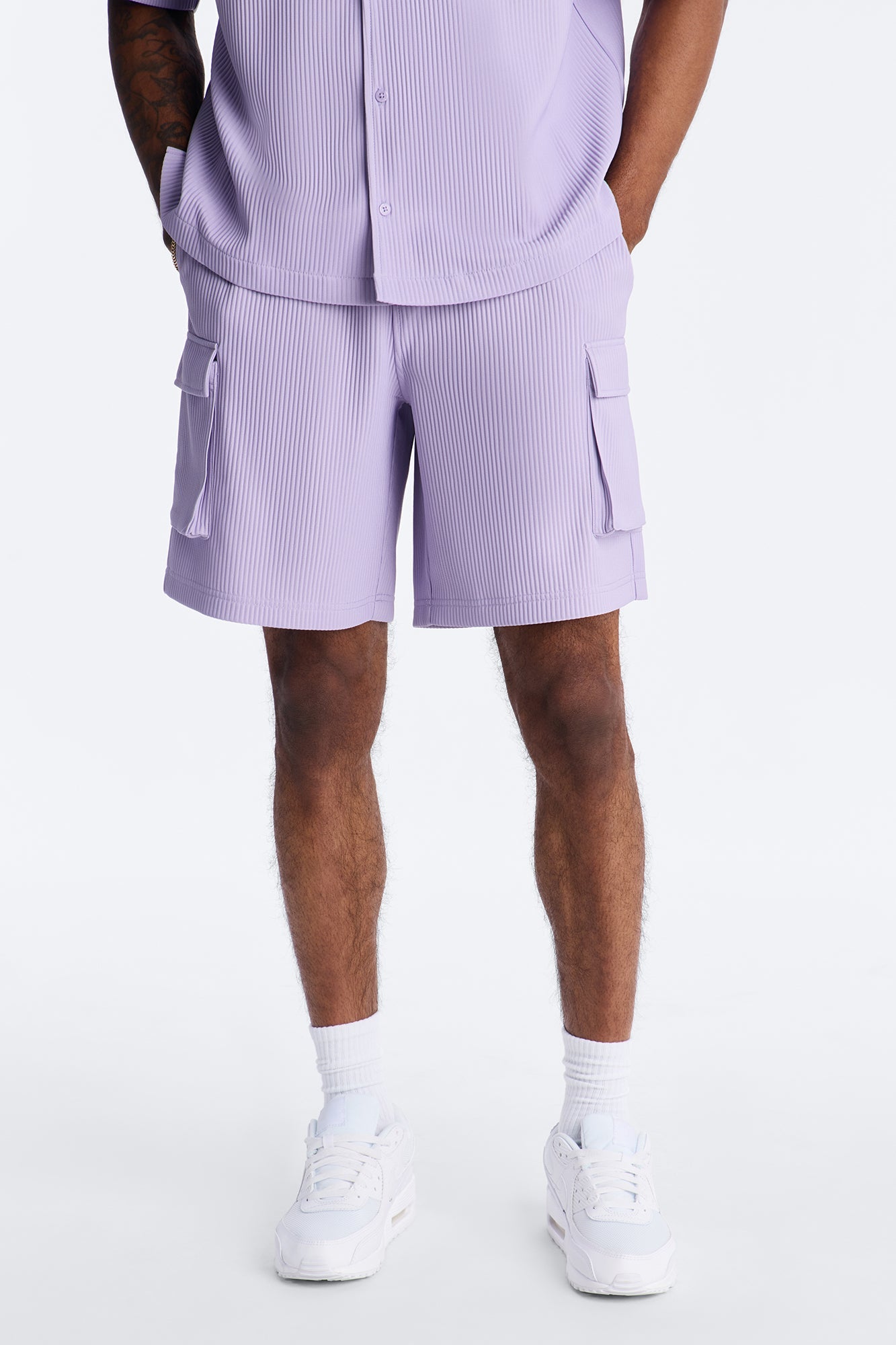 Show Up Relaxed Cargo Short - Lavender