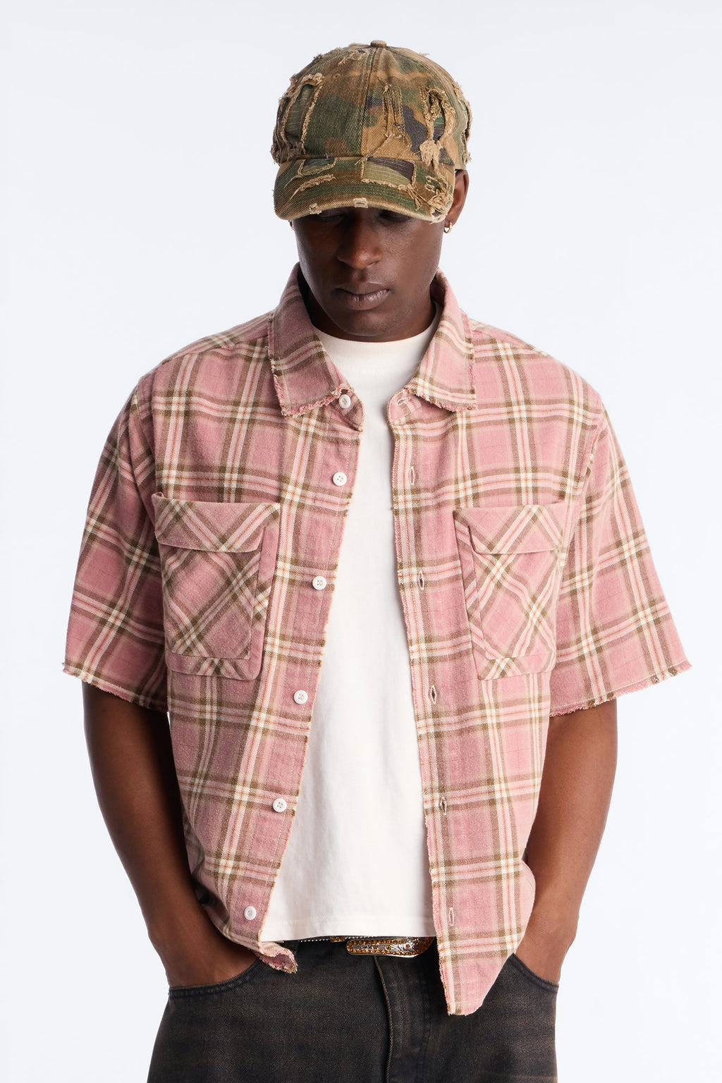 Really Really Flannel Button Up Shirt - Pink