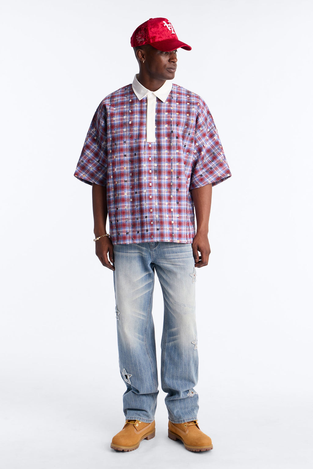 Oversized Desert Tempo Polo Shirt - Red