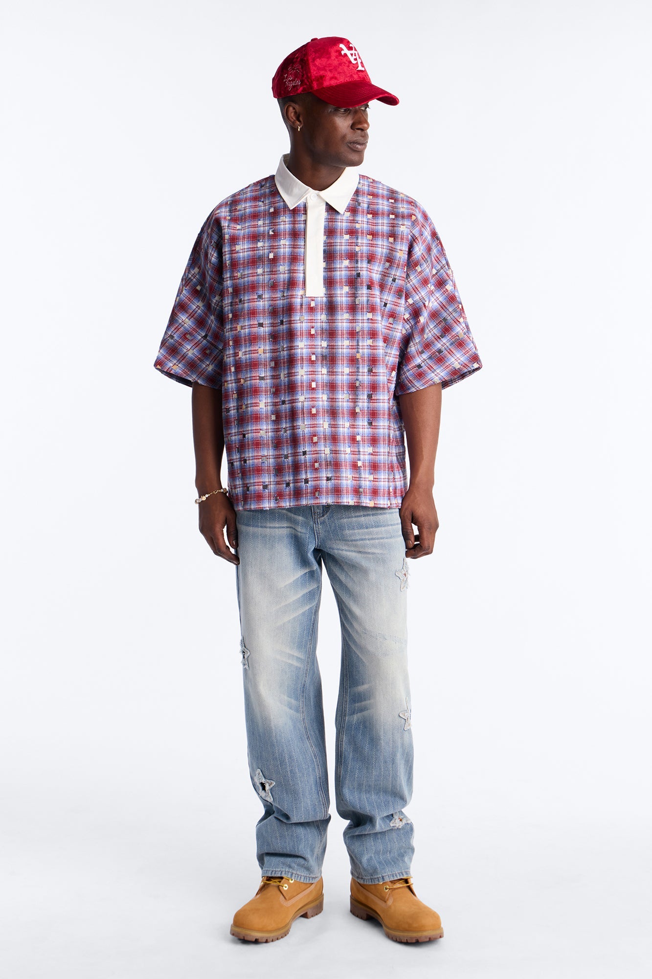 Oversized Desert Tempo Polo Shirt - Red